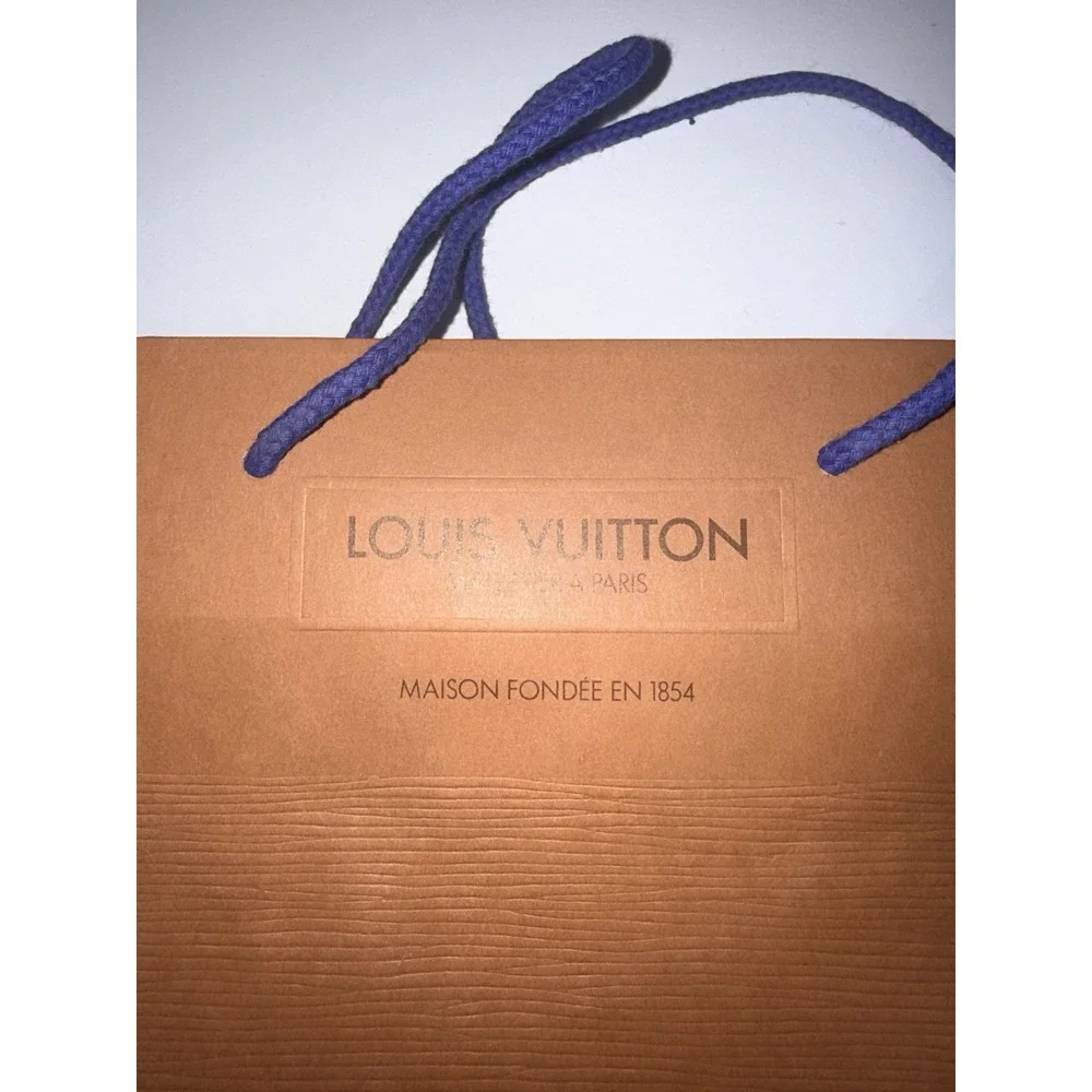 Louis Vuitton Paper Shopping Bag with Blue Handles Bag‎ Only Size